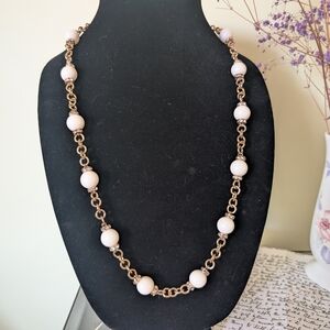 Vintage Gold and Cream Necklace